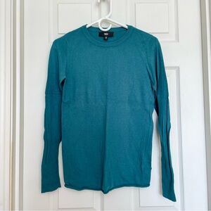 Mossimo Teal Long Sleeve Crew Neck Knit Top – Size XS